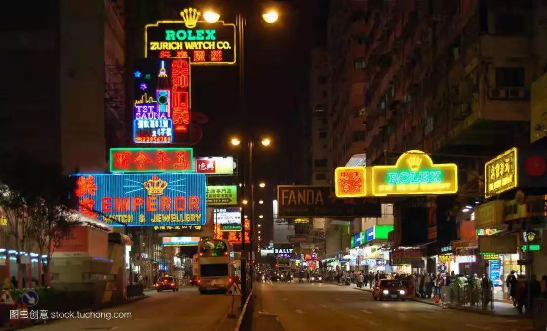 香港弥敦道夜景