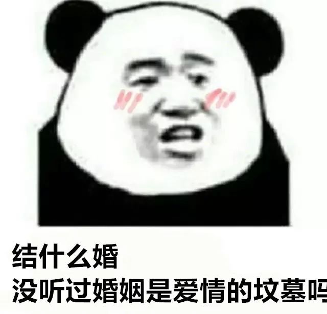 【熊猫头表情包】谈什么恋爱,是钱多没地方花吗?