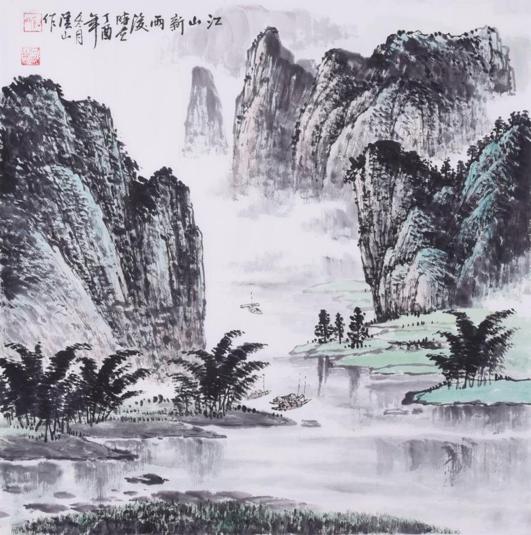 寄情山水画家石溪山山水作品欣赏