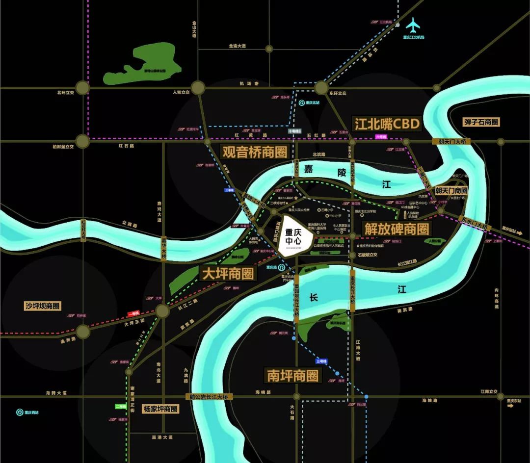 重庆中心区位图