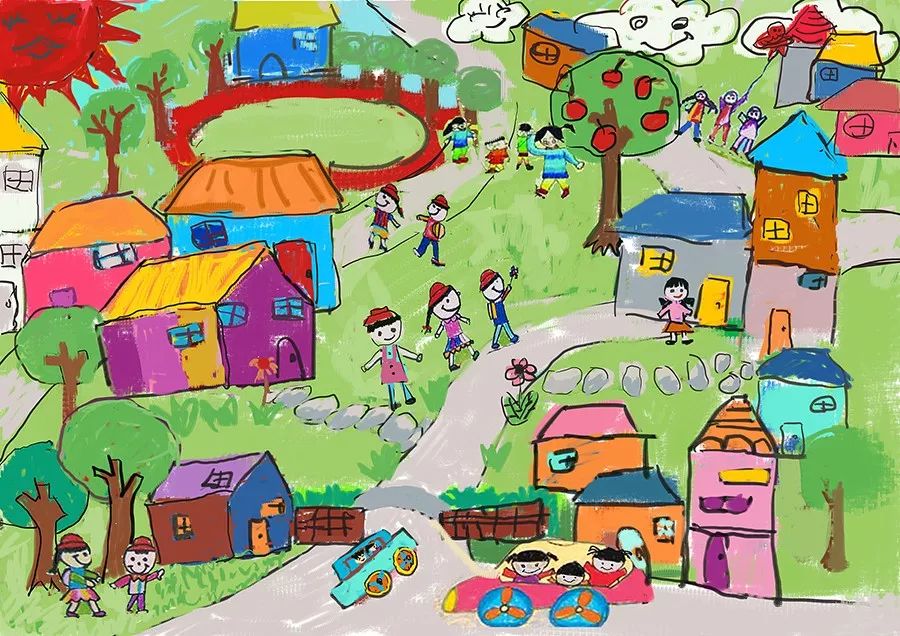 海曙学校的设计灵感来自于儿童的绘画语言,孩子们笔下的理想校园充满