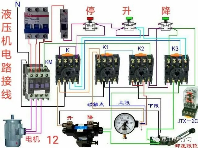 常用交流接触器实物接线彩图,简单明了,一目了然,建议收藏!