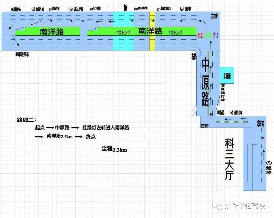 焦作宏达科目三考场二三号路线图