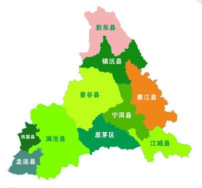 7万(2016年) 普洱市位于云南省西南部 有9个少数民族县 居住着汉