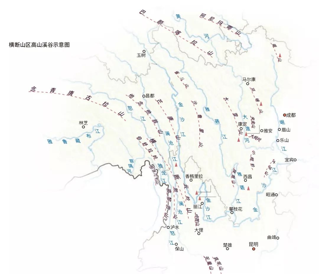 上帝在这里捏了捏,于是便有了横断山