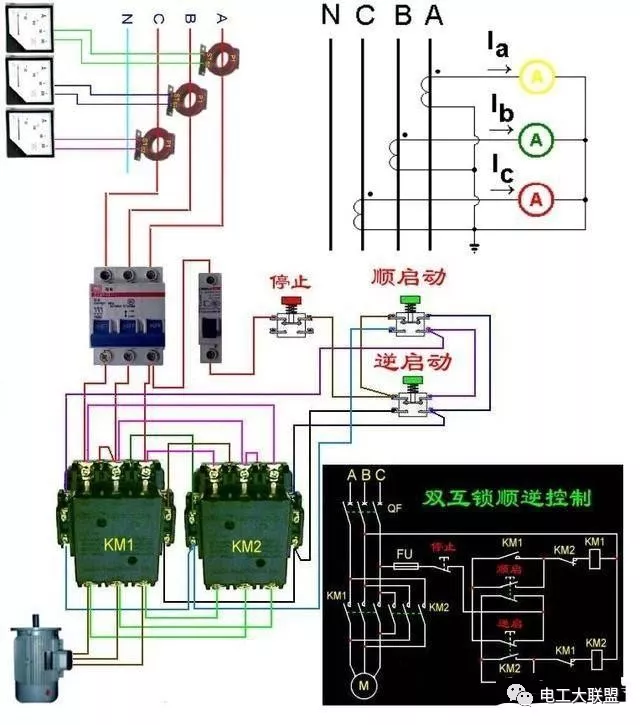 电机正反转启动控制电路会影响电流表接线吗