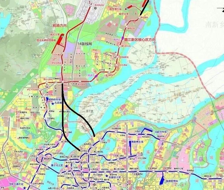 线北延分支线,5号线被搁置网传南昌地铁第二期规划调整方案!