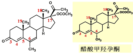 ①结构6位双键;②高效避孕药  二,抗孕激素(孕激素拮抗剂)