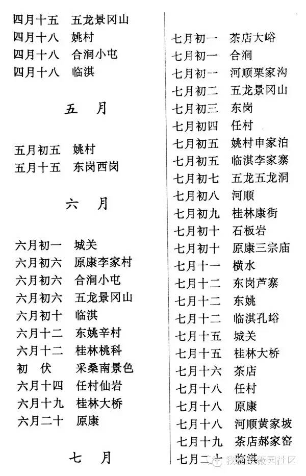 【收藏】林州各地集会一览表