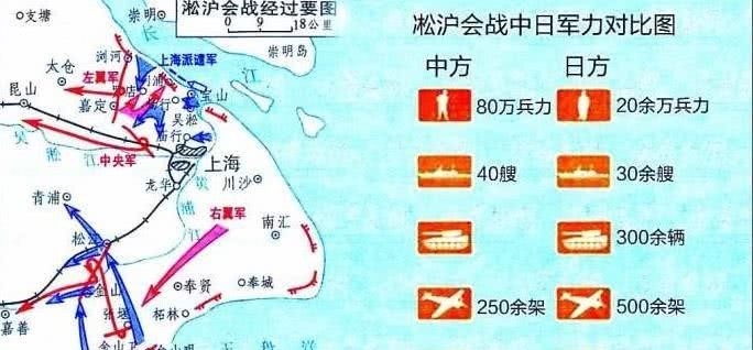 淞沪会战形势图