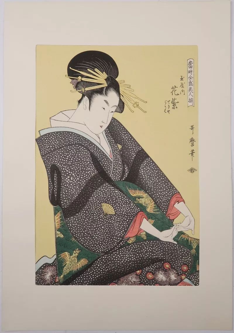 喜多川歌麿(1753-1806)日本浮世绘著名大师之一,善画美人画.