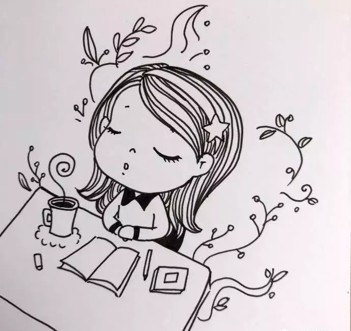 简笔画|可爱女孩的简单画教程