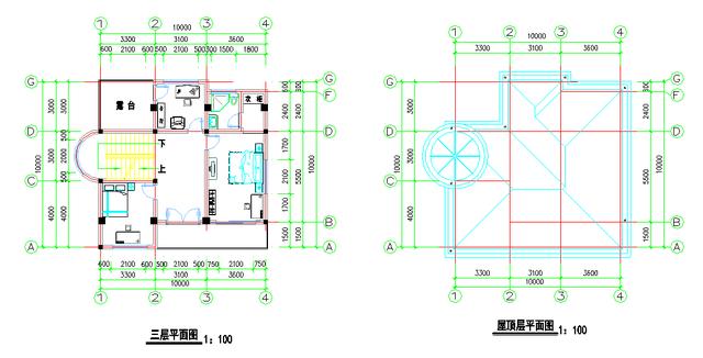 3套别墅设计cad图纸,总有一套让您心动