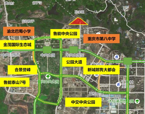 宗地位置:渝北区两路组团f分区f48-1号宗地 用地性质:二类居住用地