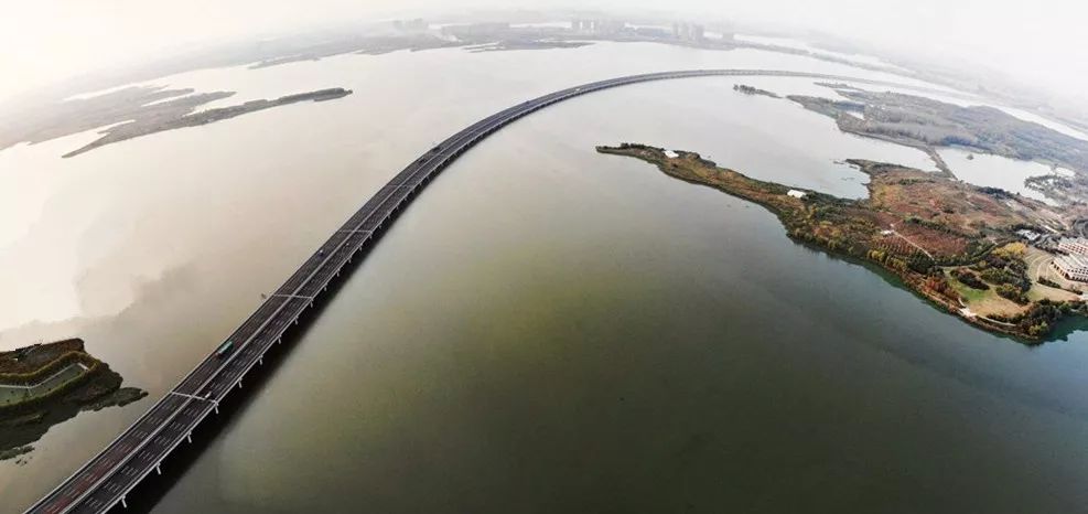 先上一波图 后官湖特大桥位于蔡甸区与武汉经济技术开发区交界处,全