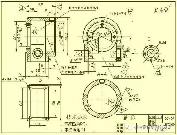 cad,proe,sw机械制图之零件图的尺寸标注法