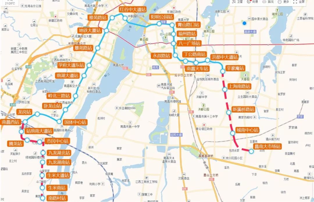 南昌地铁最新消息 点击查看大图  地铁2号线连接南昌老火车站和南昌