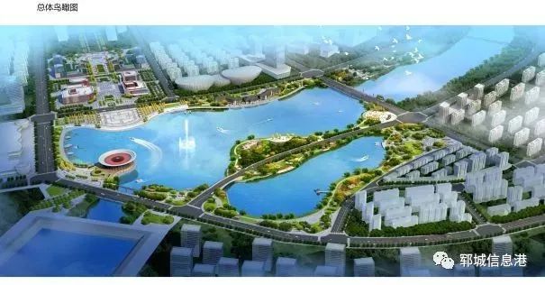 郓城南湖公园最新规划,南扩水面面积为7.5万平方米!