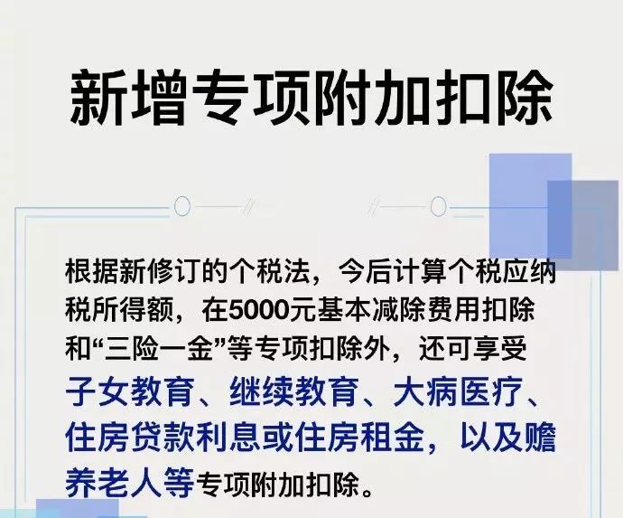 还没搞懂个税专项附加扣除政策?看完这9张图,不再迷糊