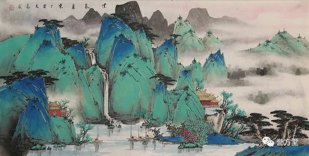 为何藏家都喜欢青绿山水画?_石青