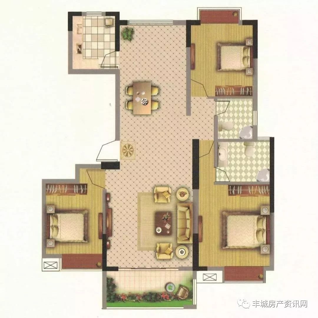 丰跃名城:面积约56-83㎡毛坯公寓金马御龙城:约142-195㎡宽