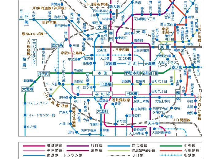 日本电车路线复杂看不懂?大阪环状线自由行各个名景点