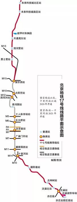 北京地铁17号线太阳宫站开工 未来换乘只需不到两分钟