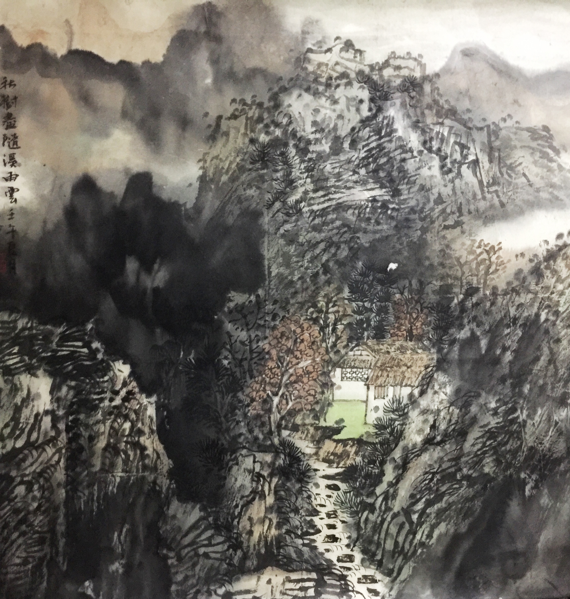 王本杰山水作品   68x68cm