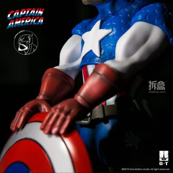 gt工作室 漫威漫画 美国队长 captain america 雕像