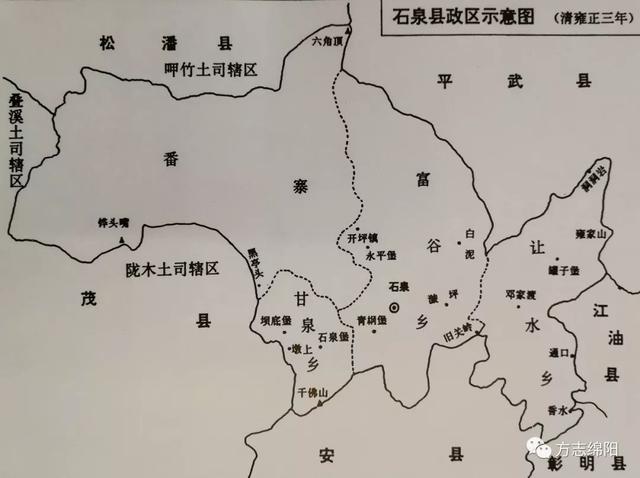 北川县示意图(来自百度地图)