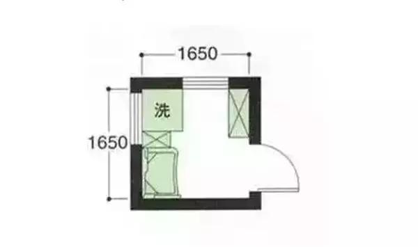 最少要能放下一个800cm的洗面台,一个收纳柜加上洗衣