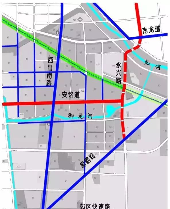 安次高新技术产业园安铭道东西横穿开发区,是开发区2011年建设完成的