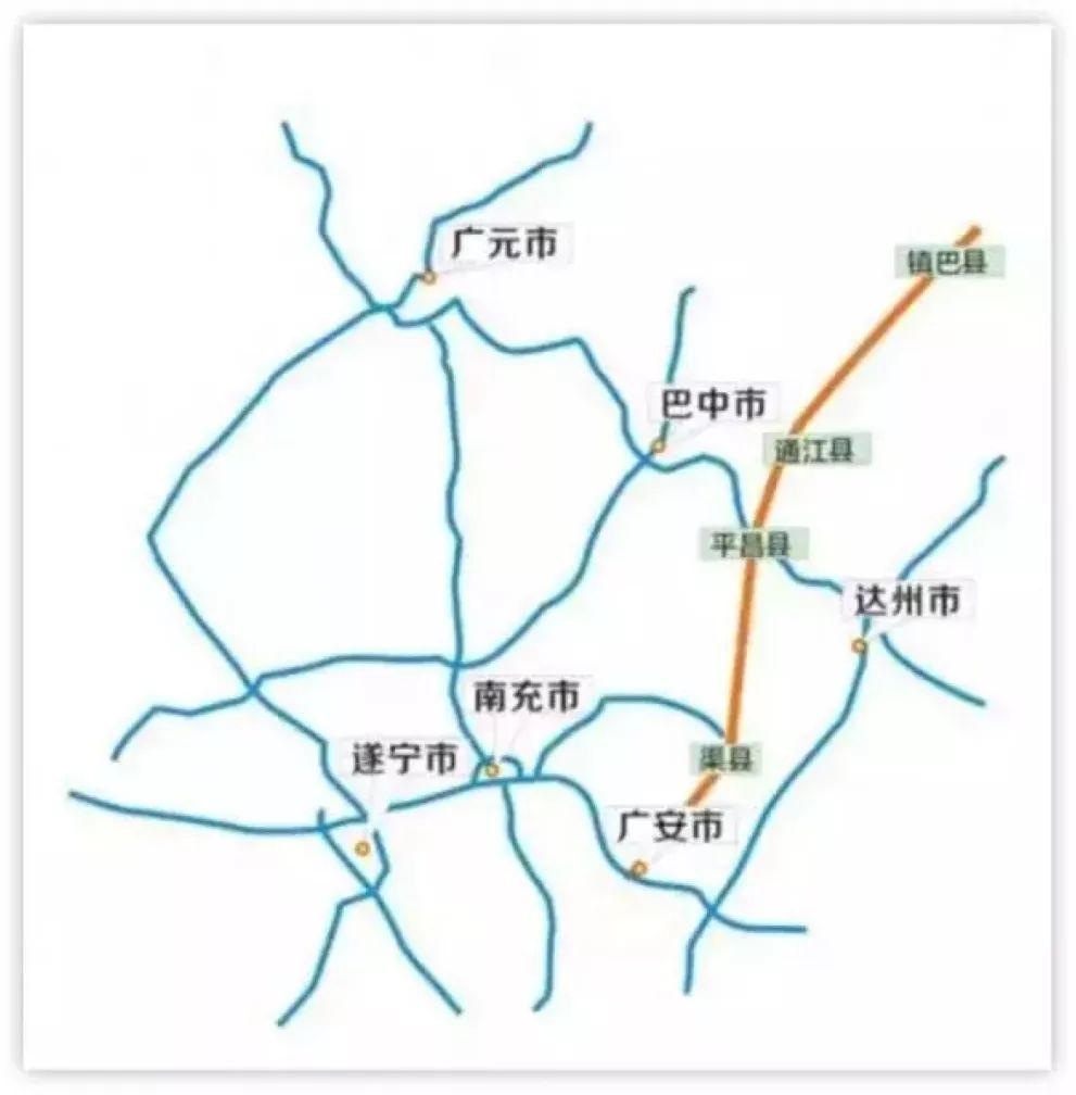 镇广高速公路路线图 镇巴高速与王坪陵园连接线 贝说镇巴高速路在六