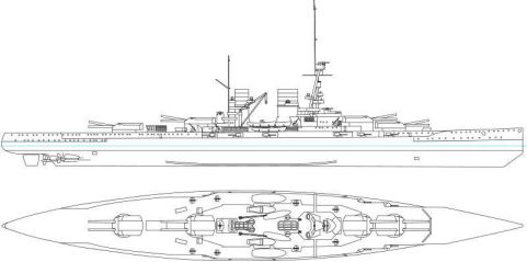 而美国和日本也开工了356mm主炮战列舰,即纽约