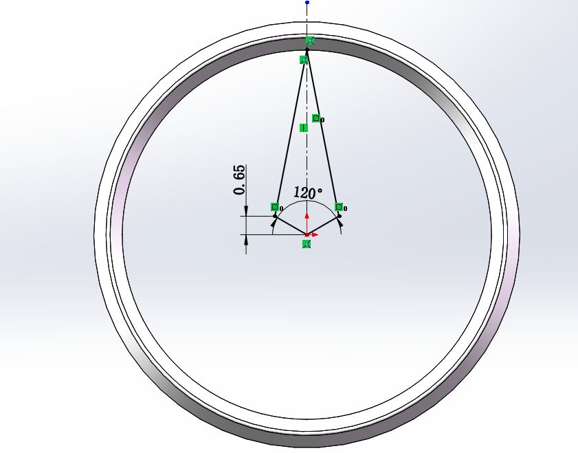 用solidworks制作一个奔驰车标,此图简单初学者也可轻松完成