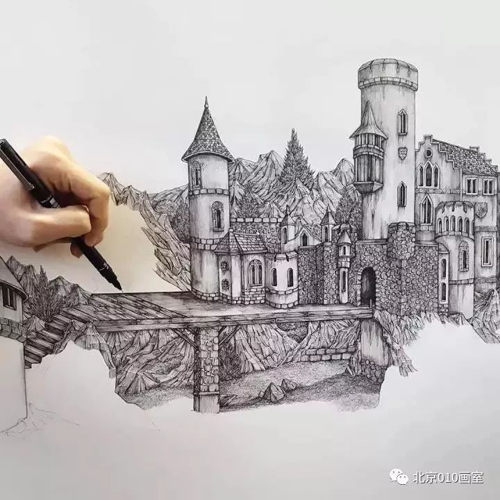 针管笔素描细腻到让人恐怖,画出来的作品让人沉迷!