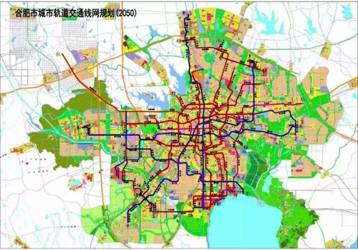 合肥地铁: 2号线东延3号线南延! 4,5, 6,7,8号线都来了!