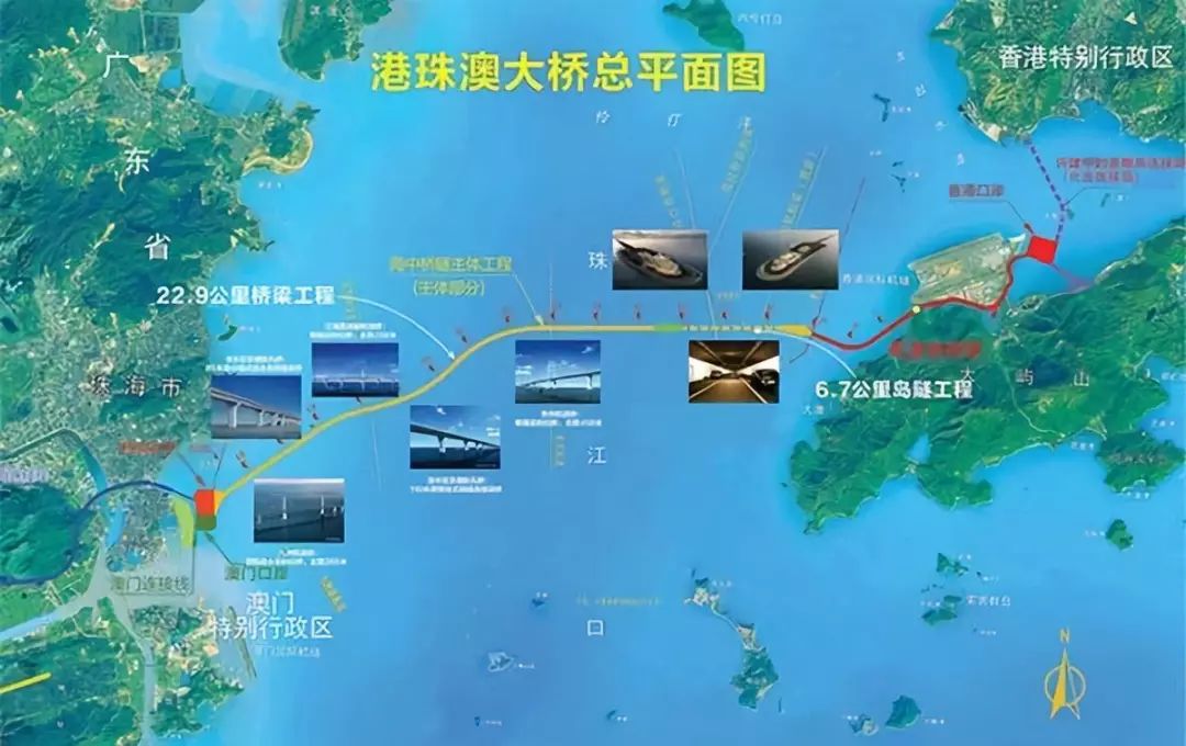 导航搜索"港珠澳大桥香港口岸人工岛"即可; ●珠海连接线:起于珠海市