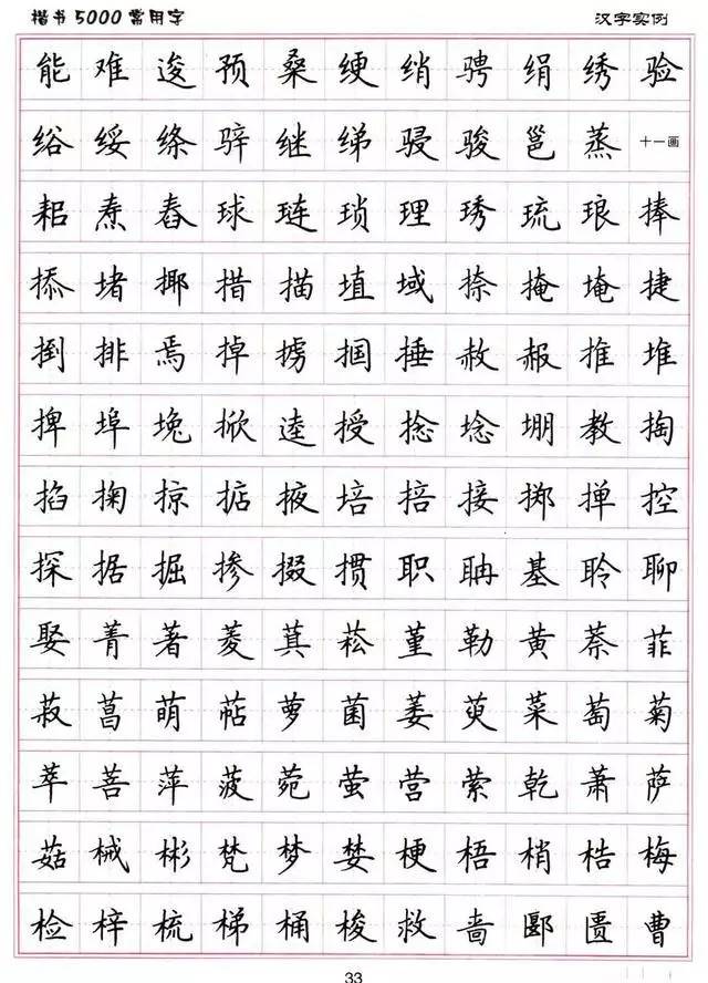 小学是练字的最佳时期,楷书结构30法 5000常用字字帖汇总!