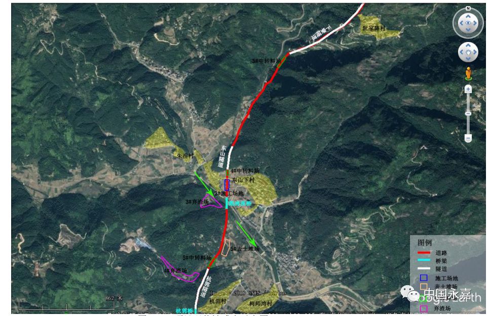 大若岩至上塘公路项目进入环评公示途径村庄线路走向都在这里