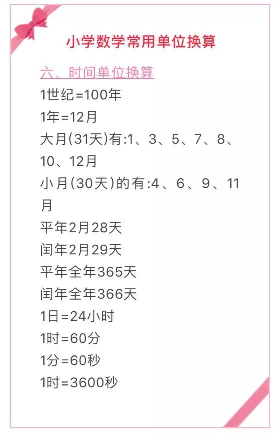 常用单位换算及公式大全建议收藏