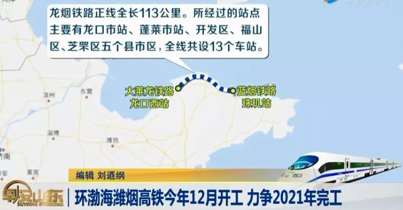 环渤海潍烟高铁今年12月开工 建成后烟台到北京只需3小时