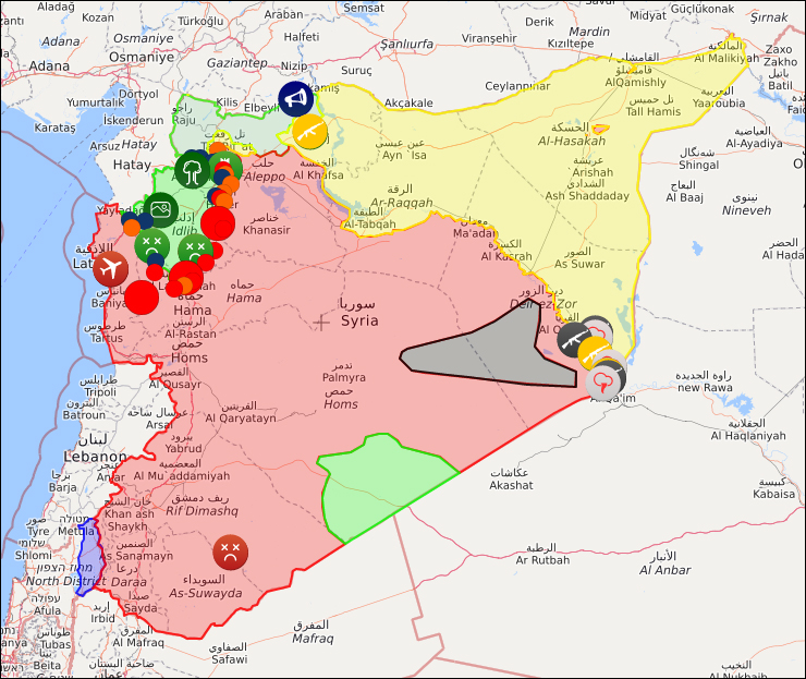 叙利亚实时局势(syria.liveuamap.