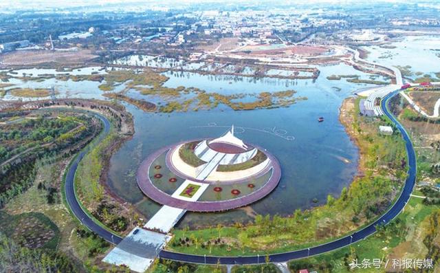 临汾涝洰河生态建设工程核心区域初具规模