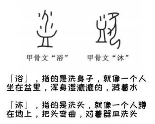 但是 你可曾知道 商周时期 我国沐浴历史悠久 早在甲骨文中就有沐浴的