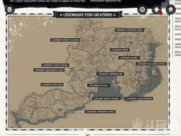 荒野大镖客2传奇动物地图刷新点 大表哥2全传奇动物传奇鱼地图一览