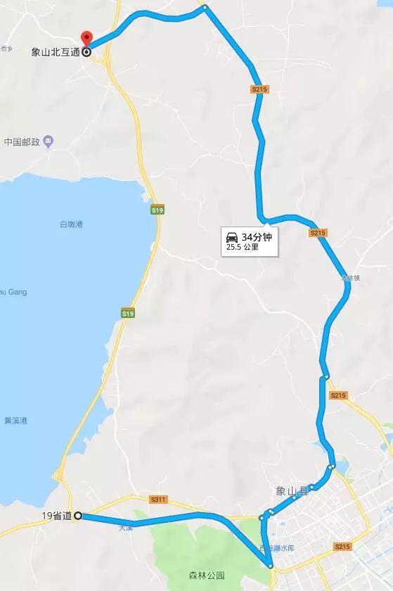 600(象山—象山北段)通行,往宁波方向受限车辆由19省道象山方向→s2