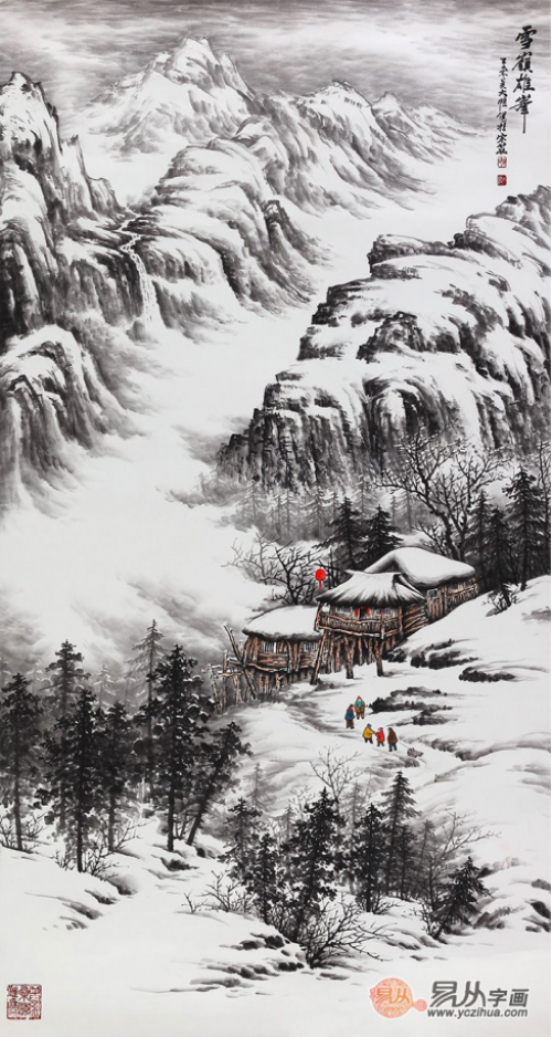 实力派山水画家吴大恺雪景图欣赏:真山真水真性情