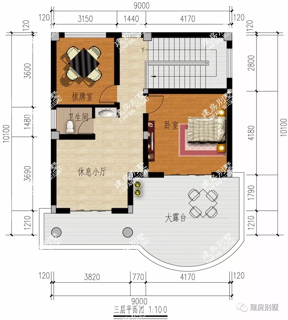 面宽9米多的农村自建房,第二栋配架空层做车库,造型相当大气