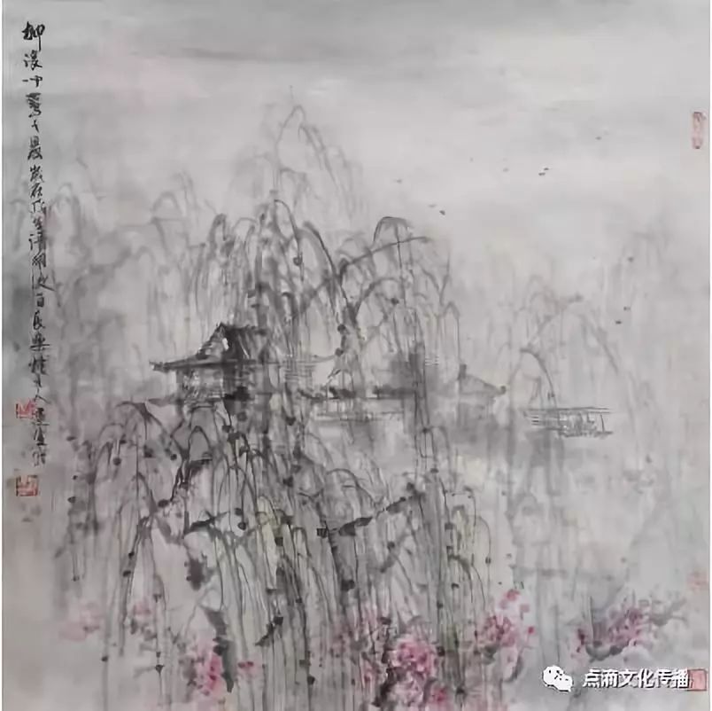 赏竹作品 油画《红叶满秋山》徐俊卿作品 油画《西湖印象》官明作品